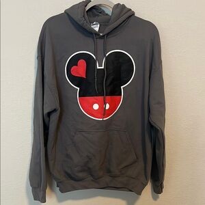 Grey Mickey and Minnie Mouse Sweatshirt